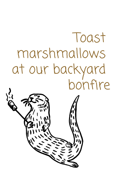 otter roasting marshmallow